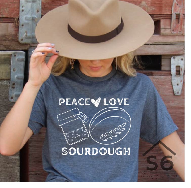 Peace - Love - Sourdough Screen Print Transfer - White N-8