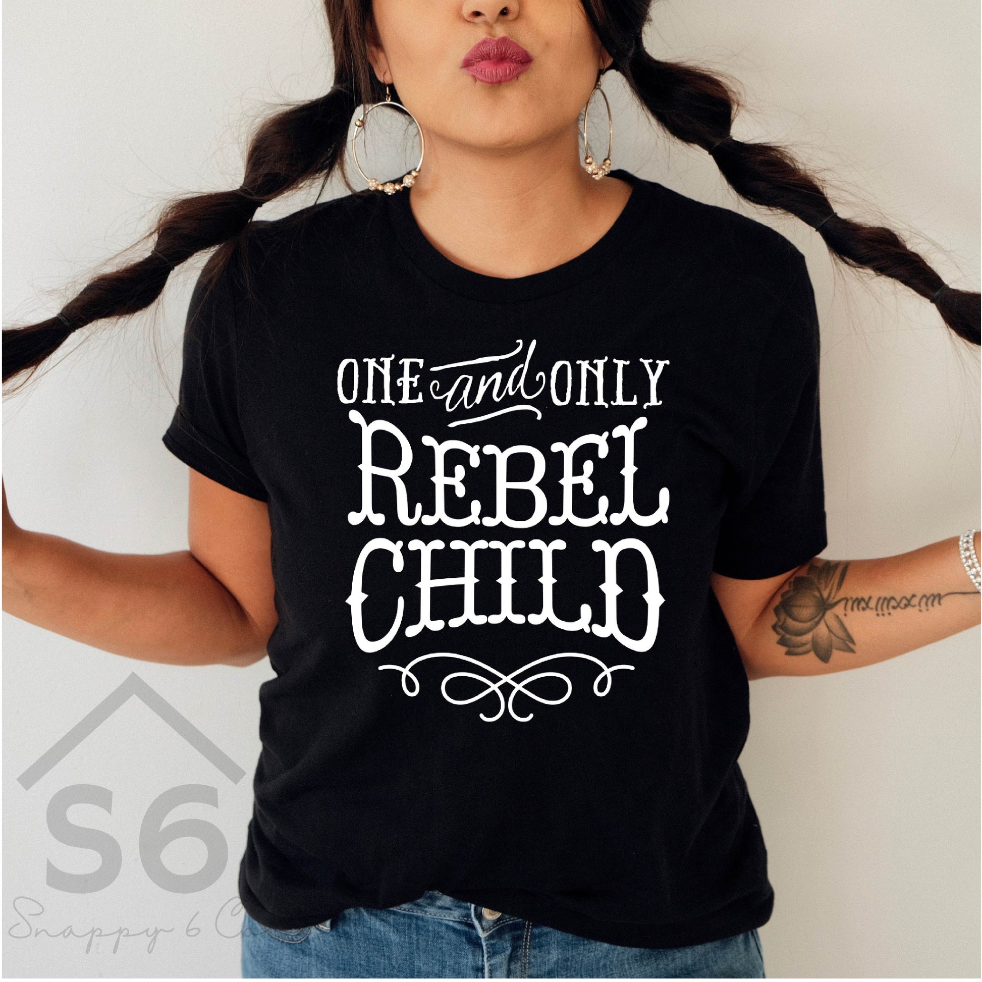 One and Only Rebel Child White Screen Print Transfer