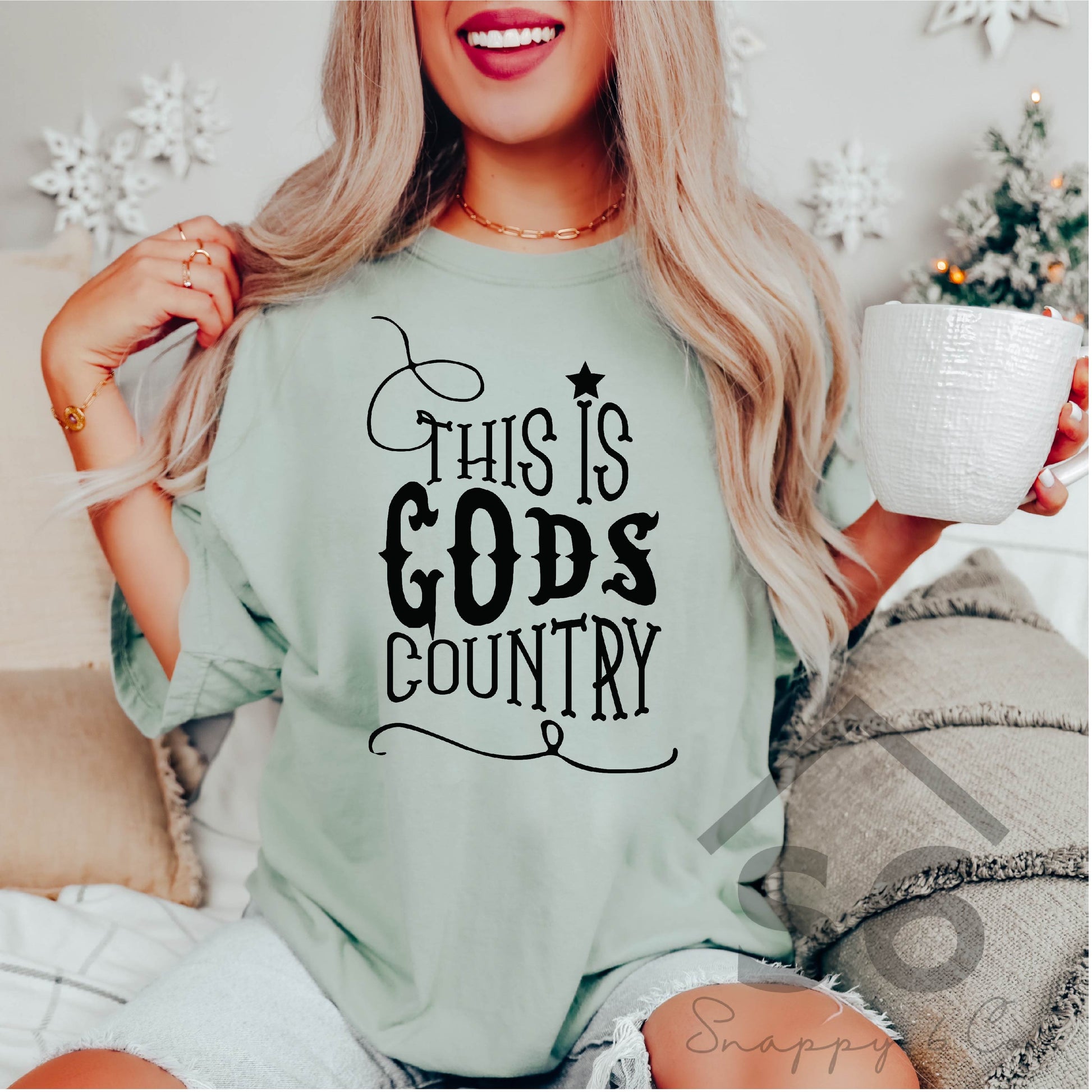 This is God's Country Black Screen Print Transfer